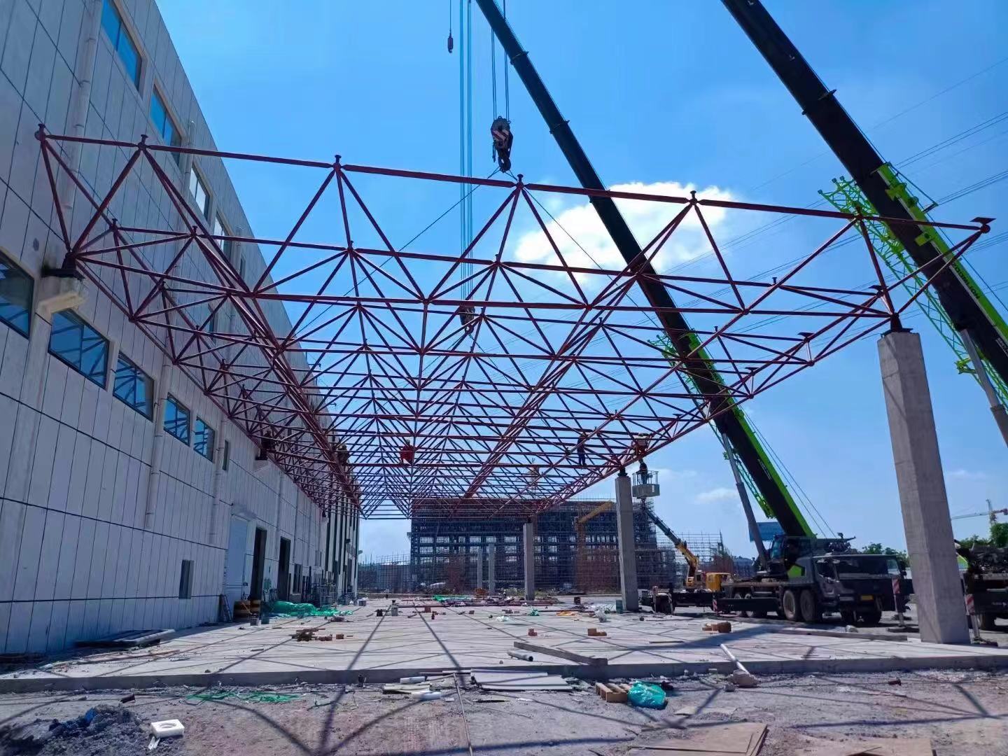 珠海江苏宿迁国望高科纤维公司 -生活楼网架 成品库网架 立体库网架